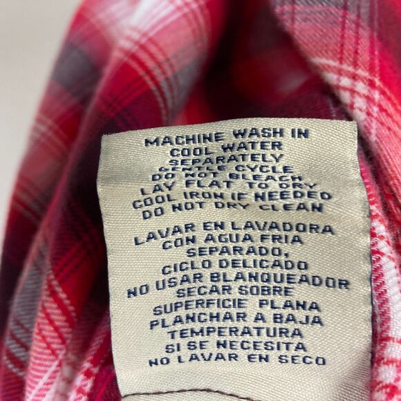Boston Traders Women's Flannel Shirt Size L Red Plaid Cabin Soft Outdoor - Picture 9 of 9